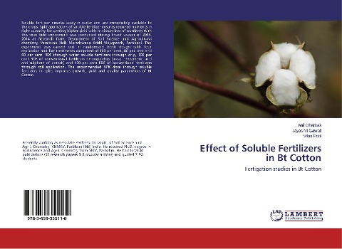 Effect of Soluble Fertilizers in Bt Cotton: Fertigation studies in Bt Cotton