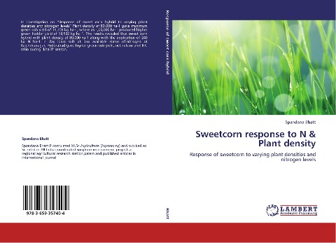 Sweetcorn response to N & Plant density: Response of sweetcorn to varying plant densities and nitrogen levels