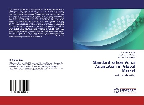 Standardization Verus Adaptation in Global Market: In Global Marketing