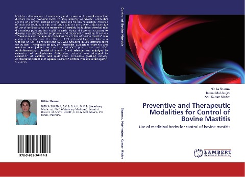 Preventive and Therapeutic Modalities for Control of Bovine Mastitis: Use of medicinal herbs for control of bovine mastitis