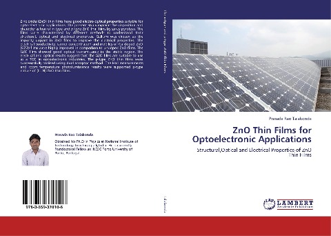 ZnO Thin Films for Optoelectronic Applications: Structural,Optical and Electrical Properties of ZnO Thin Films