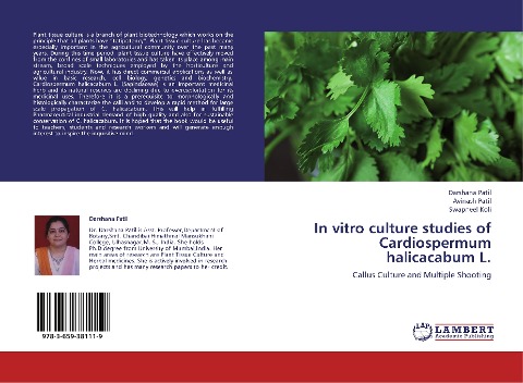In vitro culture studies of Cardiospermum halicacabum L.: Callus Culture and Multiple Shooting