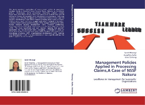 Management Policies Applied in Processing Claims,A Case of NSSF Nakuru: Excellence in Management for Successful Organizations