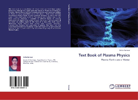 Text Book of Plasma Physics: Plasma: Forth state of Matter