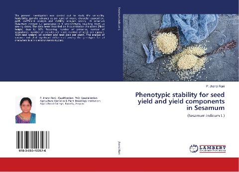 Phenotypic stability for seed yield and yield components in Sesamum: (Sesamum indicum L.)