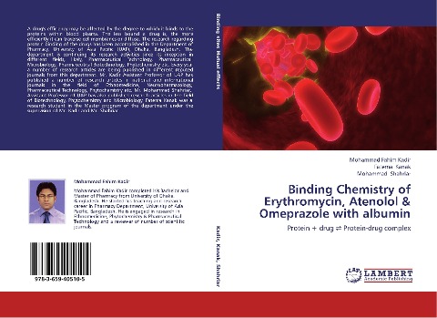 Binding Chemistry of Erythromycin, Atenolol & Omeprazole with albumin: Protein + drug ¿ Protein-drug complex