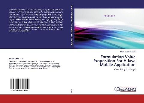 Formulating Value Proposition For A Java Mobile Application: Case Study for Kenya