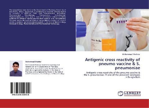 Antigenic cross reactivity of pneumo vaccine & S. pneumoniae: Antigenic cross reactivity of the pneumo vaccine & the S. pneumoniae 7F one of the prevalent serotypes in Bangladesh