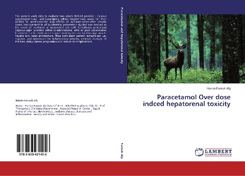 Paracetamol Over dose indced hepatorenal toxicity