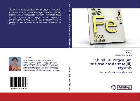 Chiral 3D Potassium tris(oxalato)ferrate(III) crystals: For multifunctional applications