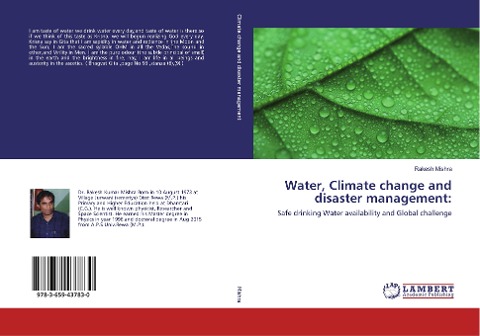 Water, Climate change and disaster management:: Safe drinking Water availability and Global challenge
