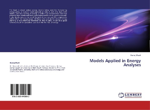 Models Applied in Energy Analyses