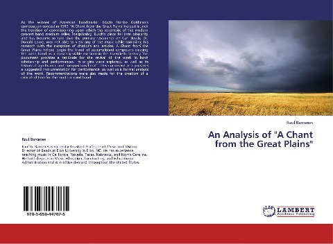 An Analysis of A Chant from the Great Plains