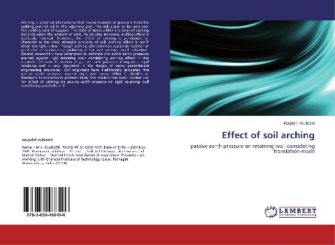 Effect of soil arching: passive earth pressure on retaining wall considering translation mode