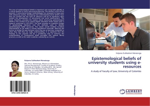 Epistemological beliefs of university students using e-resources: A study of Faculty of Law, University of Colombo