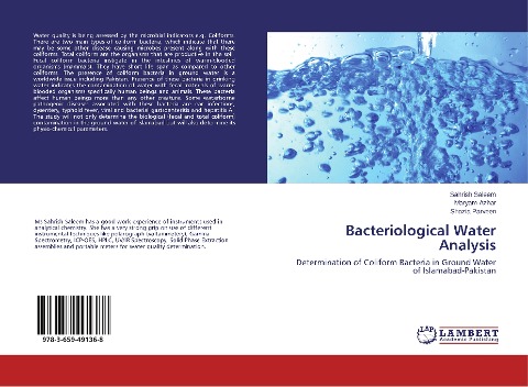 Bacteriological Water Analysis: Determination of Coliform Bacteria in Ground Water of Islamabad-Pakistan