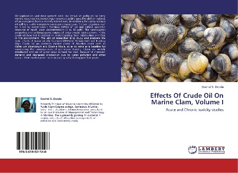 Effects Of Crude Oil On Marine Clam, Volume I: Acute and Chronic toxicity studies