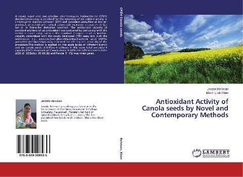 Antioxidant Activity of Canola seeds by Novel and Contemporary Methods