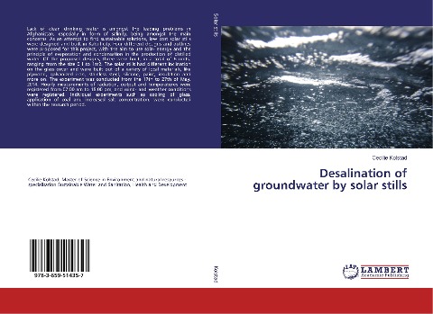 Desalination of groundwater by solar stills