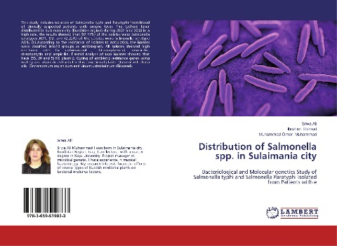 Distribution of Salmonella spp. in Sulaimania city: Bacteriological and Molecular genetics Study of Salmonella typhi and Salmonella Paratyphi Isolated from Patients with e