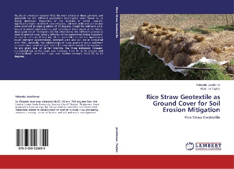 Rice Straw Geotextile as Ground Cover for Soil Erosion Mitigation: Rice Straw Geotextile