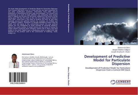 Development of Predictive Model for Particulate Dispersion: Development of Predictive Model for Particulate Dispersion from a Cement Mill Stack