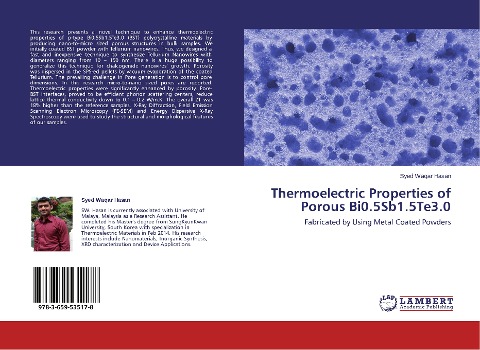 Thermoelectric Properties of Porous Bi0.5Sb1.5Te3.0: Fabricated by Using Metal Coated Powders