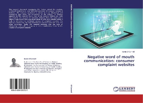 Negative word of mouth communication: consumer complaint websites