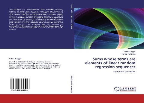 Sums whose terms are elements of linear random regression sequences: asymptotic properties