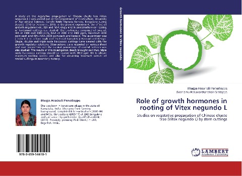 Role of growth hormones in rooting of Vitex negundo L: Studies on vegetative propagation of Chinese chaste tree (Vitex negundo L) by stem cuttings