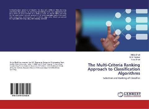 The Multi-Criteria Ranking Approach to Classification Algorithms: Selection and Ranking of Classifier