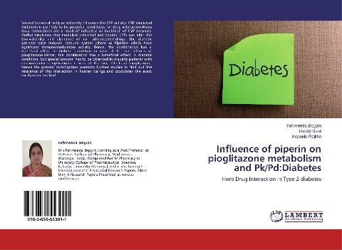 Influence of piperin on pioglitazone metabolism and Pk/Pd:Diabetes: Herb Drug Interaction in Type 2 diabetes