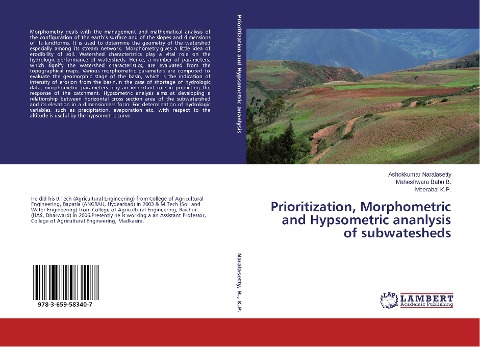 Prioritization, Morphometric and Hypsometric ananlysis of subwatesheds