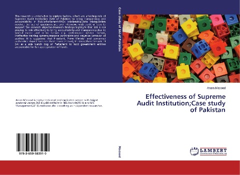 Effectiveness of Supreme Audit Institution;Case study of Pakistan