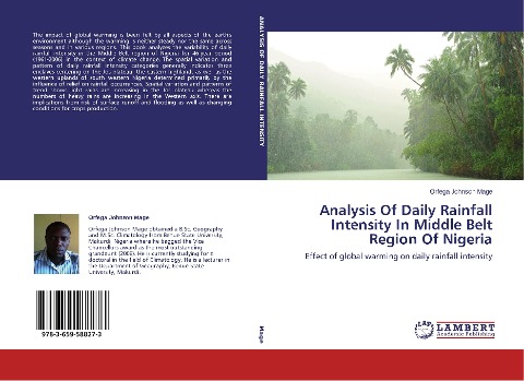 Analysis Of Daily Rainfall Intensity In Middle Belt Region Of Nigeria: Effect of global warming on daily rainfall intensity