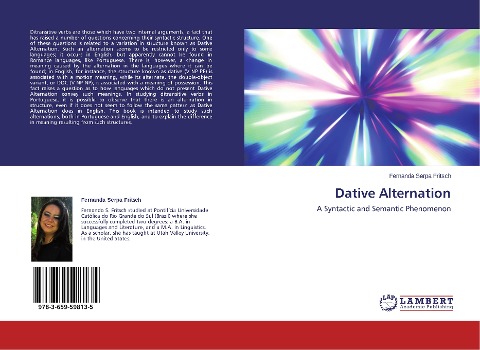Dative Alternation: A Syntactic and Semantic Phenomenon