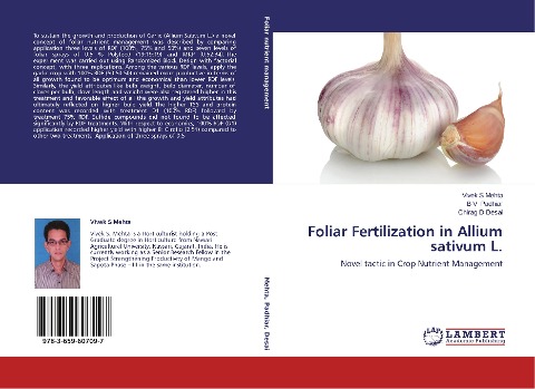 Foliar Fertilization in Allium sativum L.: Novel tactic in Crop Nutrient Management