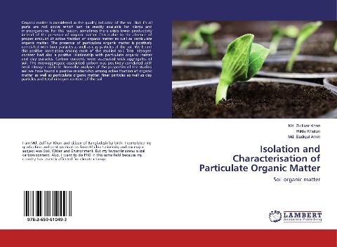 Isolation and Characterisation of Particulate Organic Matter: Soil organic matter