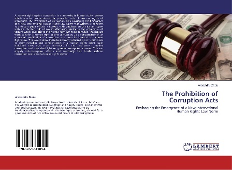 The Prohibition of Corruption Acts: Envisaging the Emergence of a New International Human Rights Law Norm