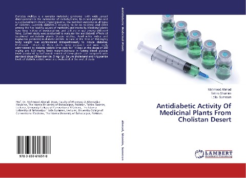 Antidiabetic Activity Of Medicinal Plants From Cholistan Desert