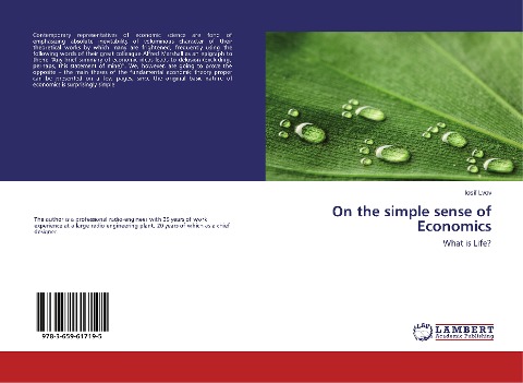 On the simple sense of Economics: What is Life?