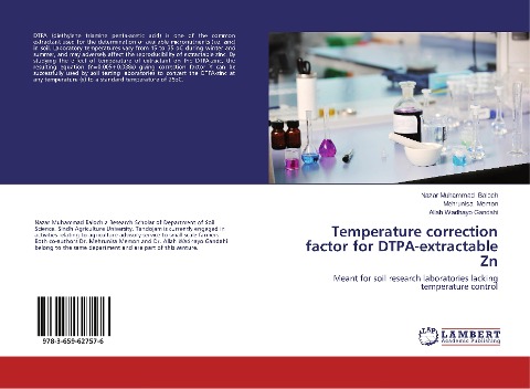 Temperature correction factor for DTPA-extractable Zn: Meant for soil research laboratories lacking temperature control