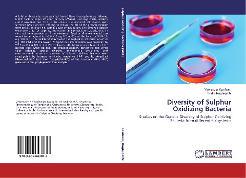 Diversity of Sulphur Oxidizing Bacteria: Studies on the Genetic Diversity of Sulphur Oxidizing Bacteria from different ecosystems