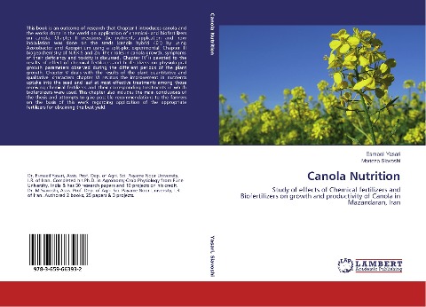 Canola Nutrition: Study of effects of Chemical fertilizers and Biofertilizers on growth and productivity of Canola in Mazandaran, Iran