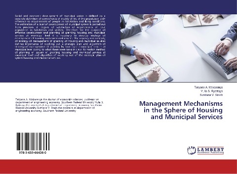 Management Mechanisms in the Sphere of Housing and Municipal Services
