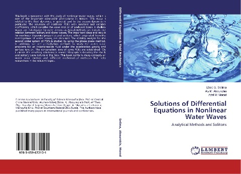 Solutions of Differential Equations in Nonlinear Water Waves: Analytical Methods and Solitons