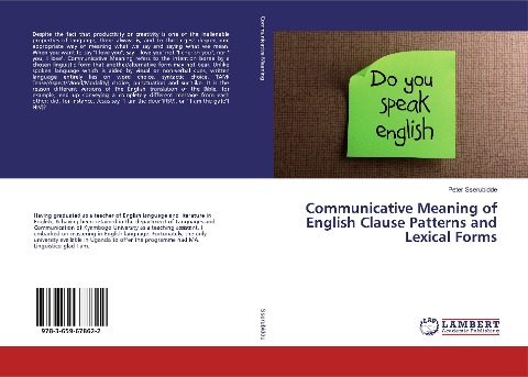 Communicative Meaning of English Clause Patterns and Lexical Forms