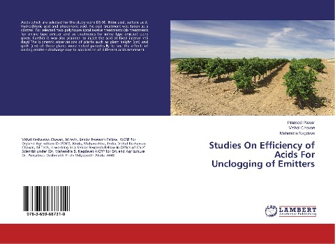 Studies On Efficiency of Acids For Unclogging of Emitters