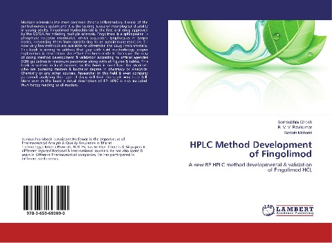 HPLC Method Development of Fingolimod: A new RP HPLC method developmental & validation of Fingolimod HCL