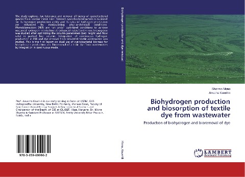 Biohydrogen production and biosorption of textile dye from wastewater: Production of biohydrogen and bioremoval of dye